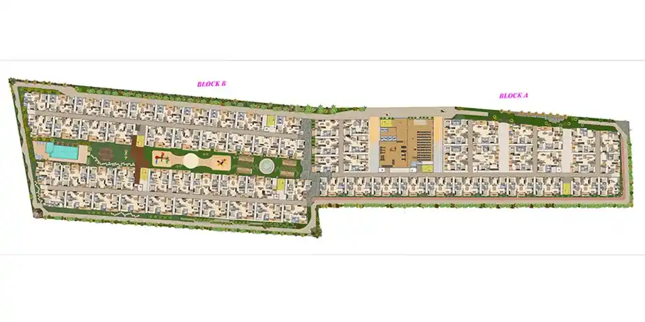 DS-MAX SAHARA GRAND - Apartment building floor plan featuring symmetrical unit arrangement and facilities.