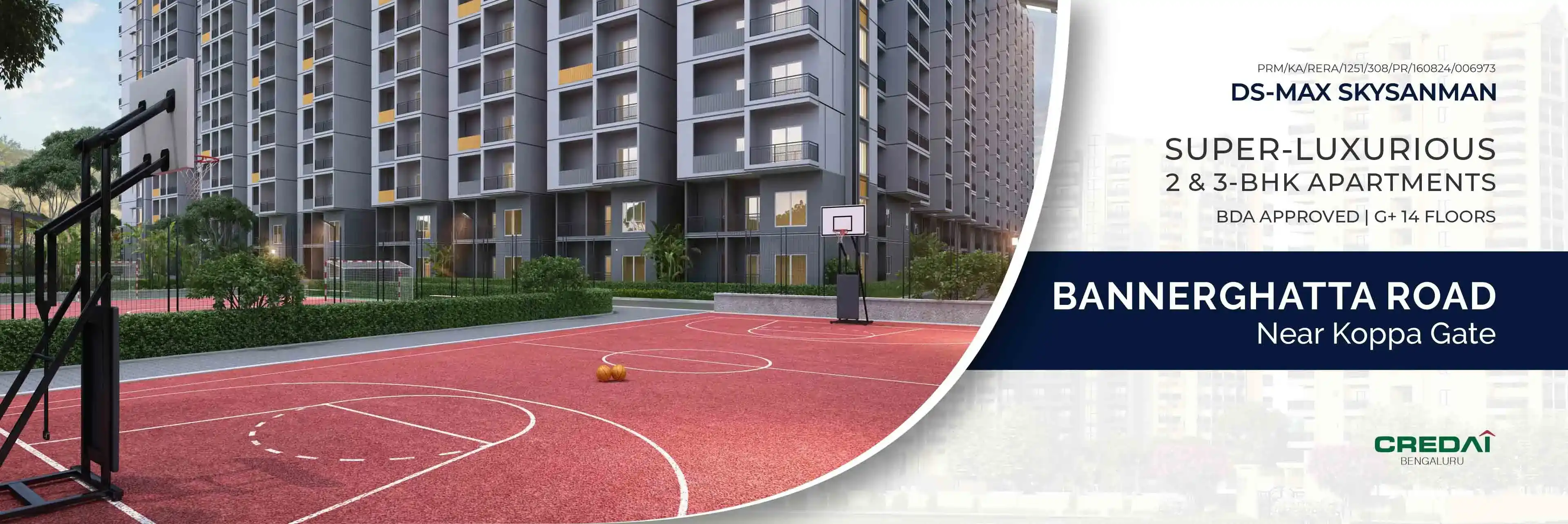 DS-MAX SKYSANMAN - 2 & 3 - BHK apartments in Bannerghatta Road. Near Koppa Gate Junction