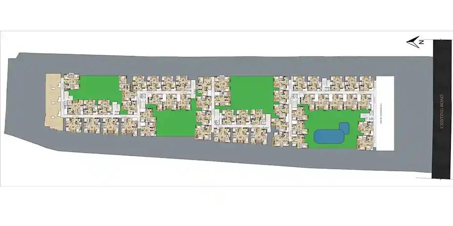 DS-MAX SKYSISIRA - Apartment building floor plan featuring symmetrical unit arrangement and facilities.