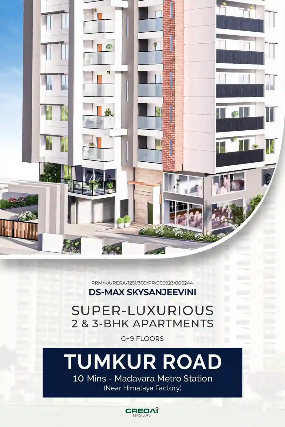 DS-MAX SKYSANJEEVINI - 2 & 3 - BHK apartments in Tumkur Road. Himalaya Wellness Company