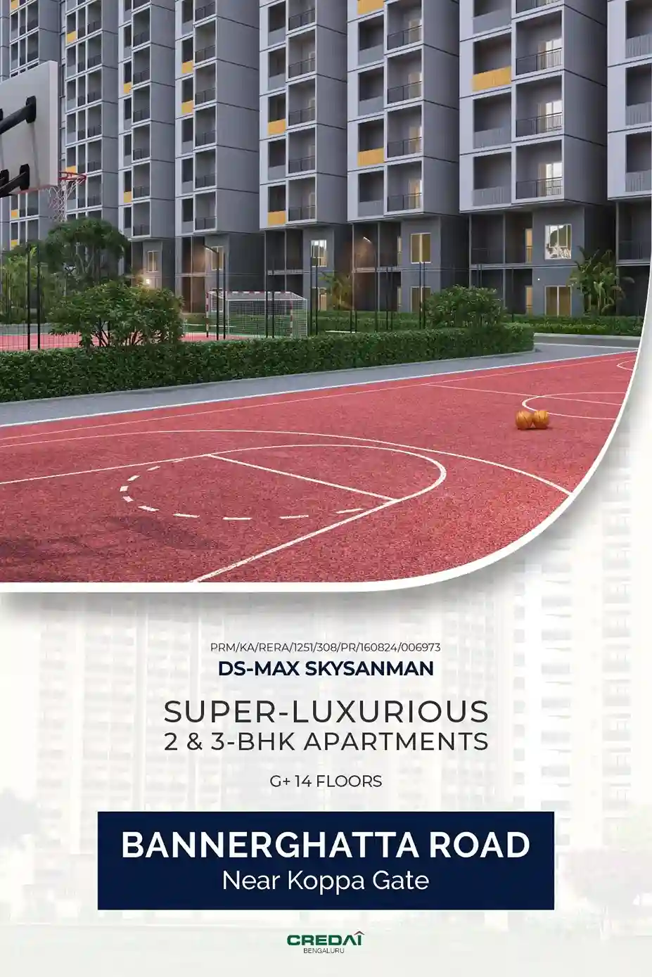 DS-MAX SKYSANMAN - 2 & 3 - BHK apartments in Bannerghatta Road. Near Koppa Gate Junction