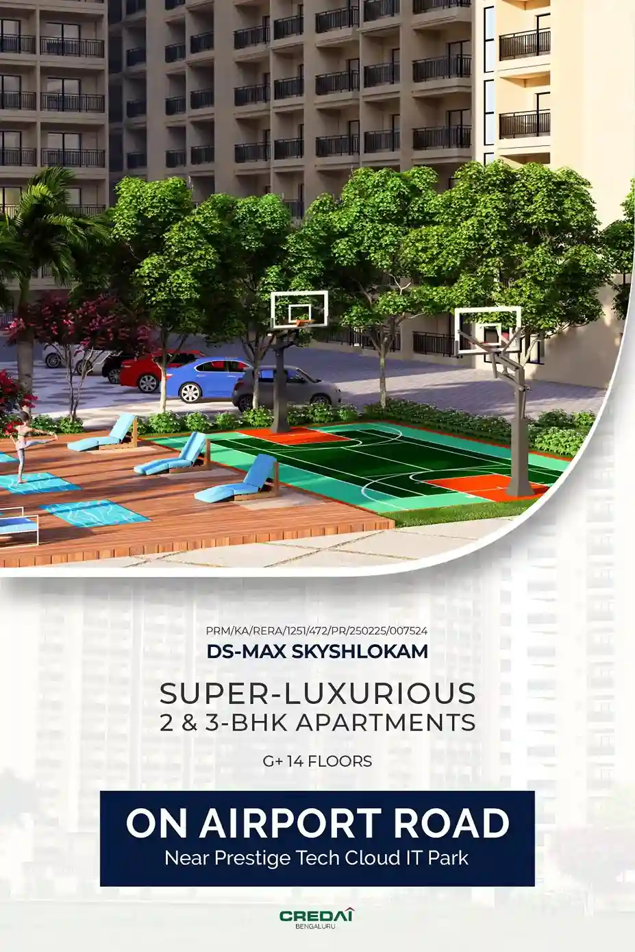 DS-MAX SKYSHLOKAM - 2 & 3 - BHK apartments in Airport Road, Before Toll. Close to Tech Cloud IT Park